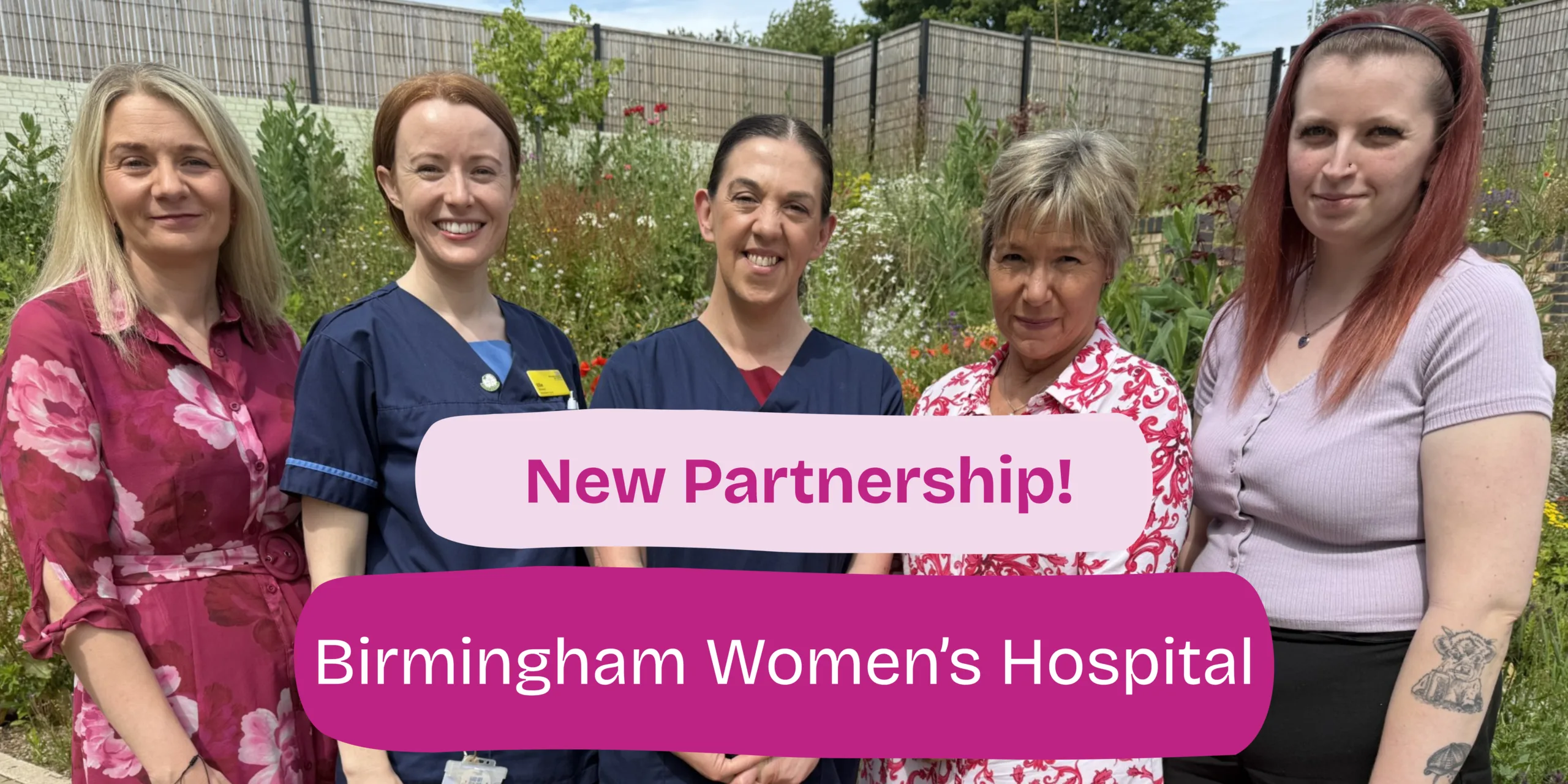 Petals team and Birmingham team join together in partnership to launch Petals counselling service at Birmingham Women's Hospital.